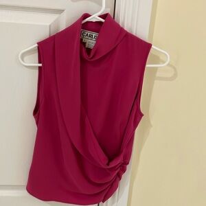 Carlisle silk slub sleeveless blouse.